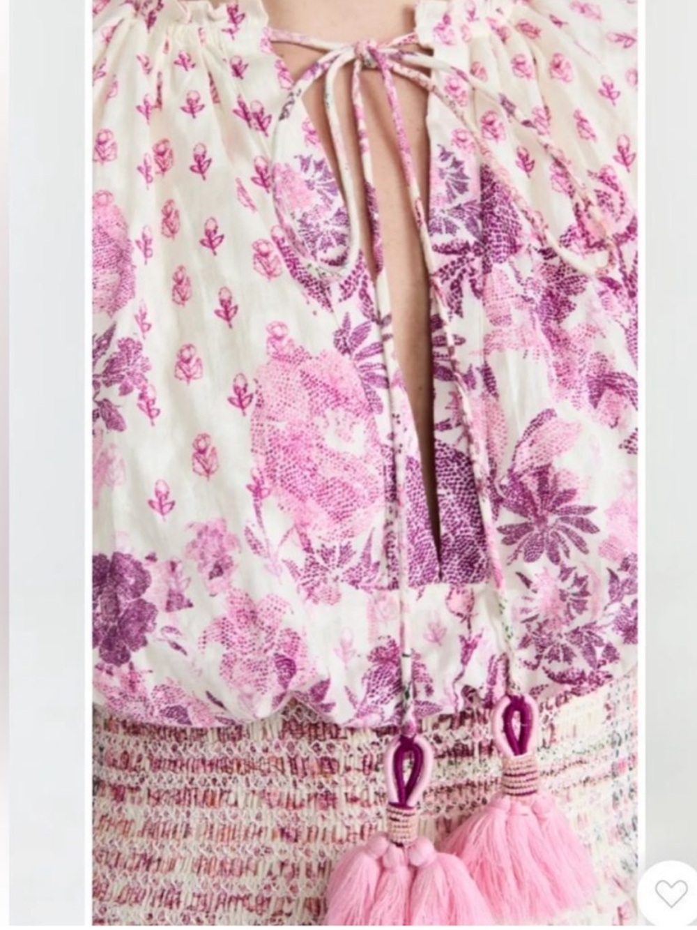 HEMANT & NANDITA Suki Maxi Dress Pink Floral Lace Boho Romantic Cottagecore S - Picture 4 of 13